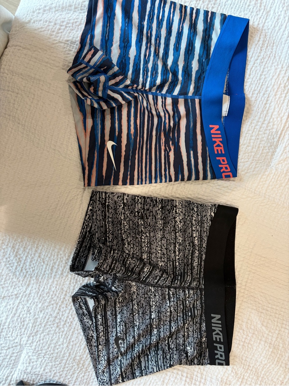 Nike Women's Bike Shorts Duo — Blue, Pink, Black, Gray